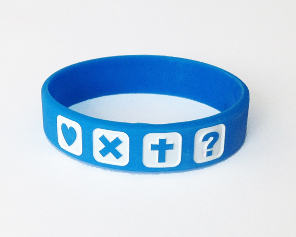Extra small Blue ministry wristband (160mm)